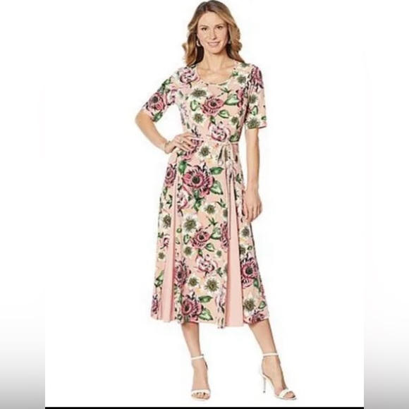 Nina Leonard Dresses Nina Leonard Nicole Belted Midi Dress With Nina Leonard Dresses Nina Leonard Nicole Belted Midi Dress With
